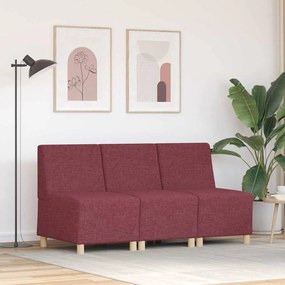 vidaXL Cadeira de Sofá Cinza Claro 55 cm em Tecido 3 pcs