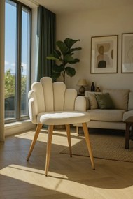 Cadeira Hand Veludo - Beige