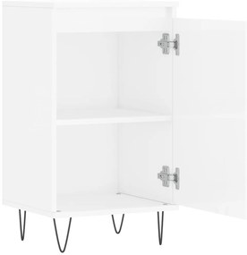 Aparadores 2 pcs 40x35x70 cm deriv. de madeira branco brilhante