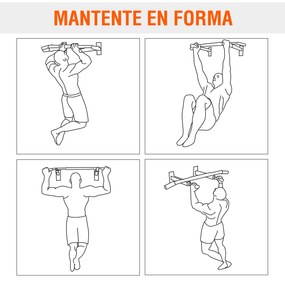 Barra De Queixo-Up Chin-Up Aptidão Que Estica Teto Haste De Montagem 2 Pegas