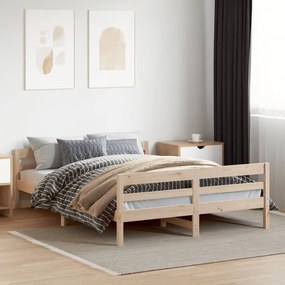 Cama sem colchão 140x200 cm madeira de pinho maciça