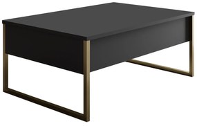 Conjunto de Mobiliário de Sala de Estar Luxe Set – Antracite e Dourado