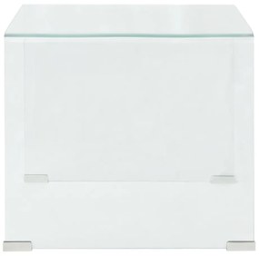 Mesa de centro em vidro temperado 49,5x50x45 cm transparente