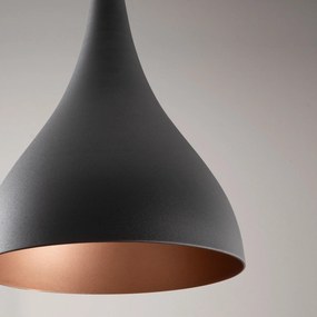 Candeeiro de Teto Berceste – Preto – 46 cm de Diâmetro