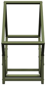 Suporte para lenha aço laminado a frio verde azeitona