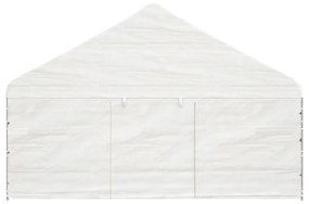 Gazebo com telhado 20,07x5,88x3,75 m polietileno branco