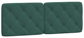 Estrutura de cama sem colchão 140x200 cm veludo verde-escuro