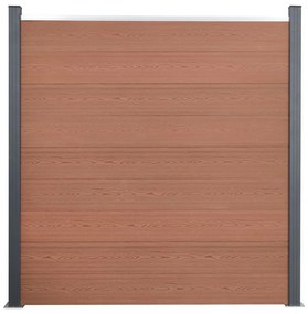 Conjunto de painéis de vedação 872x186 cm WPC castanho