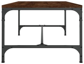 Mesa centro 80x50x35 cm derivados de madeira carvalho castanho