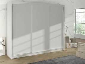 Roupeiro Closico Durion II, Branco, 215x200x58cm, 150 kg, Portas para roupeiro: Deslizante, Número de prateleiras: 9, Número de prateleiras: 9