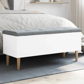 Banco de arrumação 102x42x46 cm derivados de madeira branco