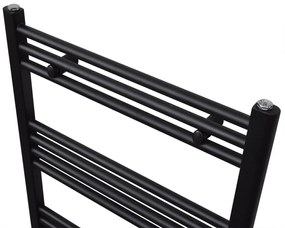 Aquecedor toalhas casa de banho liso 500 x 764 mm preto