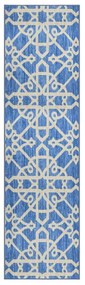 vidaXL Tapete/passadeira 80x300 cm azul