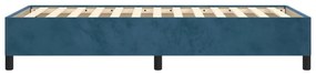 Estrutura de cama sem colchão 100x200 cm veludo azul-escuro