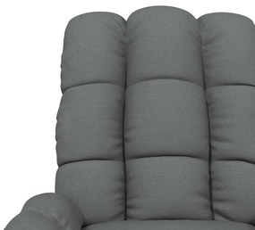 Poltrona de massagens tecido cinzento-escuro
