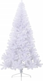 Meia árvore de Natal artificial com suporte 210 cm PVC branco