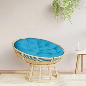 vidaXL Almofadão redondo Ø 100 x11 cm tecido oxford azul-claro