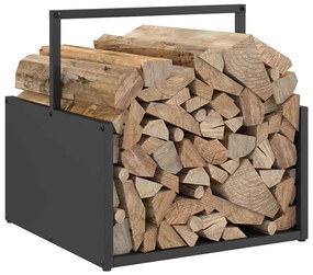 Suporte para lenha 40x40x40 cm aço laminado a frio preto