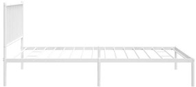 Estrutura de cama em metal com cabeceira 107x203 cm branco
