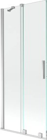 Mexen Velar resguardo de banho de correr de 2 painéis 85 x 150 cm, transparente, cromado - 896-085-000-01-01