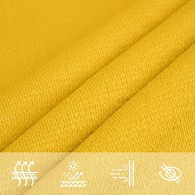 Para-sol estilo vela retangular 160 g/m² 2x2,5 m PEAD amarelo