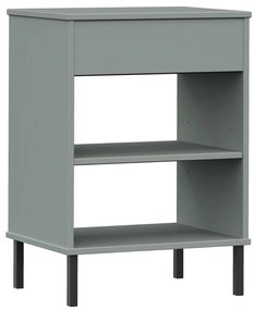 Móvel consola c/ pernas de metal pinho maciço OSLO cinzento