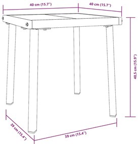 Espreguiçadeira com almofada -pessoa 2 pcs Castanho 40 x 40 x 40.5 cm