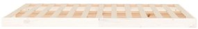 Estrutura cama de casal pequena 120x190 cm pinho maciço branco