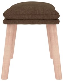 Apoio de pés tecido 45x29,5x35 castanho