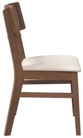 Cadeiras de jantar com almofadões 2 pcs madeira maciça castanho