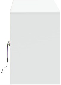Móvel de TV com luzes LED derivados de madeira branco