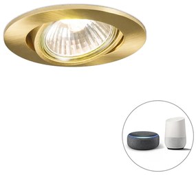 LED Foco embutido inteligente dourado inclinável com Wi-Fi GU10 - Cisco Moderno