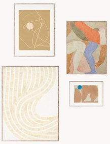 Pósters no. 07 com moldura Artwall, 4 uni.