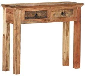 Mesa consola 90,5x30x75 cm madeira acácia e recuperada maciças