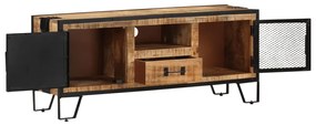Móvel de TV 110x31x46 cm madeira de mangueira áspera