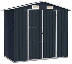 Abrigo de jardim 205x129x183 cm aço galvanizado antracite