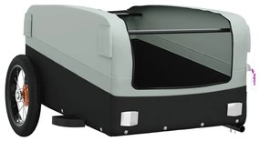 Reboque para bicicleta 30 kg ferro preto e cinza