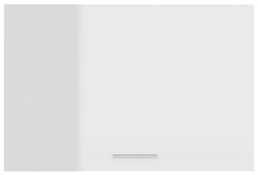 Armário de parede 60x31x40 cm contraplacado branco brilhante