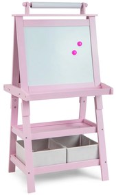 Cavalete de armazenamento de arte dupla face 3 em 1 - branco