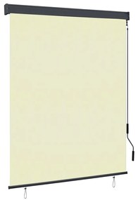 vidaXL Estore de rolo para exterior 140x250 cm creme