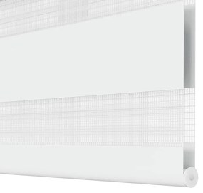 Estore de rolo 120 x 230 cm, linhas de zebra / Branco