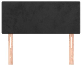 Cabeceira de cama veludo 100x5x78/88 cm preto