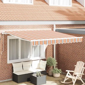 vidaXL Toldo Retrátil Multicolor 300 x 250 cm Tecido e Aço