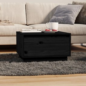 vidaXL Mesa de centro 55x56x32 cm pinho maciço preto