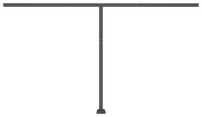 Toldo automático independente 450x300 cm laranja e castanho