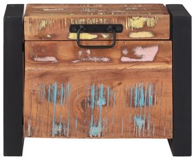 Baús de Armazenamento 40x30x30cm Madeira Recuperada e Metal