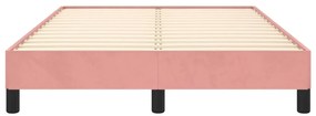 Estrutura de cama 120x200 cm veludo rosa