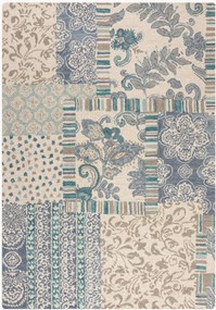 Tapete de lã tufado à mão de pelo curto Eloise Patchwork