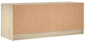 Móvel de TV c/ portas de vidro 102x37x42 cm carvalho sonoma