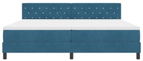 Cama Box com Colchão vidaXL Azul Escuro 200x200 cm Veludo
